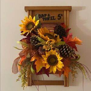 Rustic fall Sunflower Wall Decor